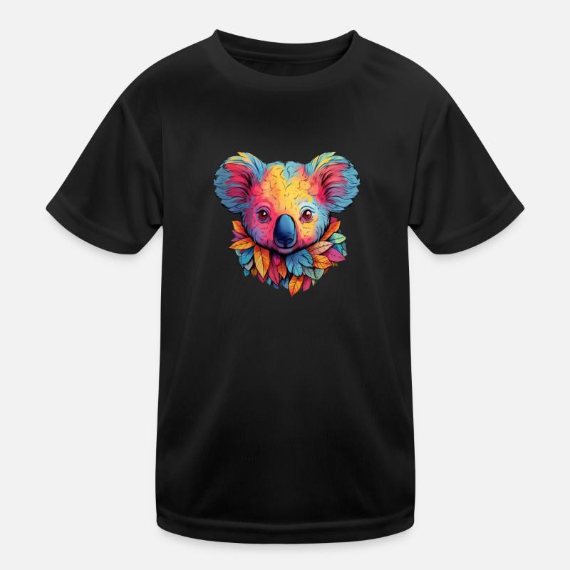Süßer Koala Farbenfroh Tier Australien Bunt Kinder Funktions-T-Shirt