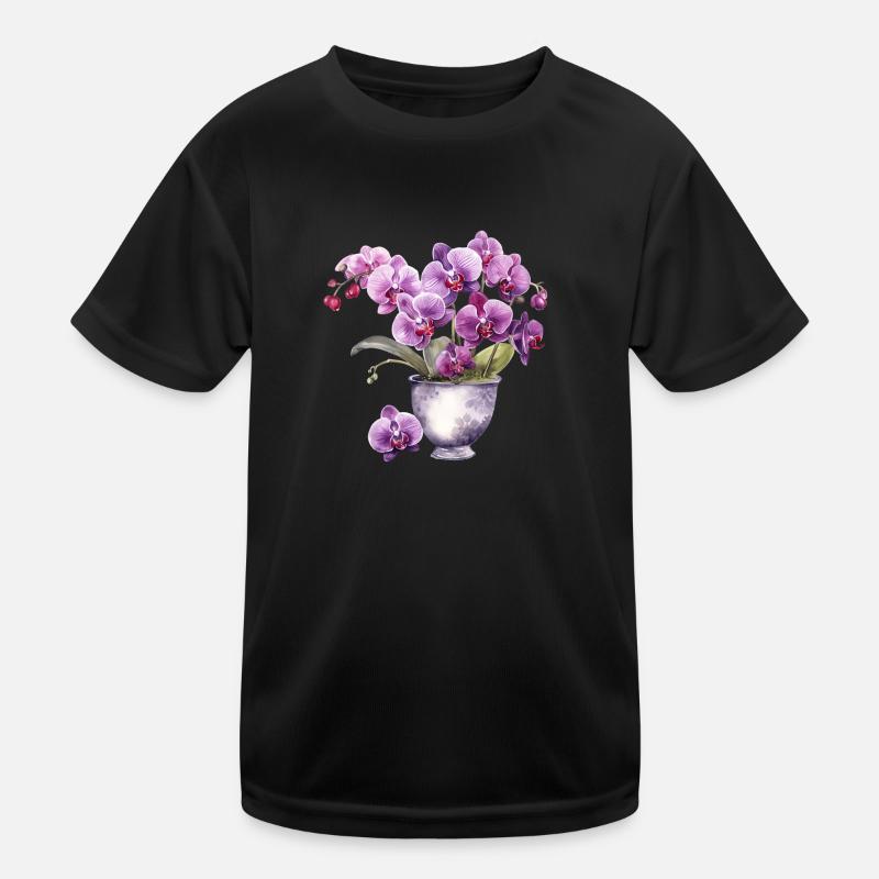 Plants Flowers Blossoms Orchid Pink Pink Wedding Kids Functional T-Shirt