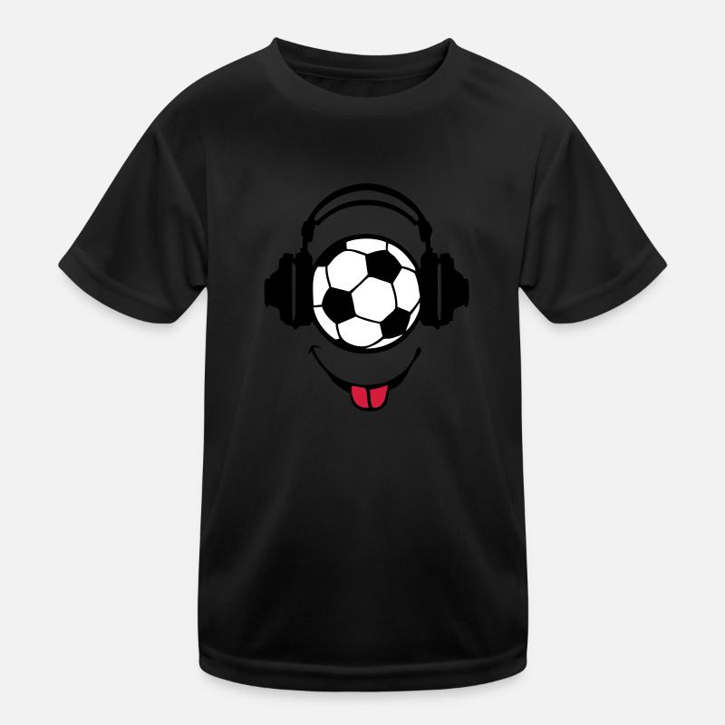 Football-Helm-Kopfhörer DJ smiley1 Kinder Funktions-T-Shirt