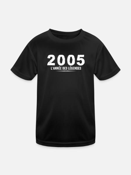 2005 Year of the Legends - 2005 Anniversary Gift - Kids Functional T-Shirt - black - Front