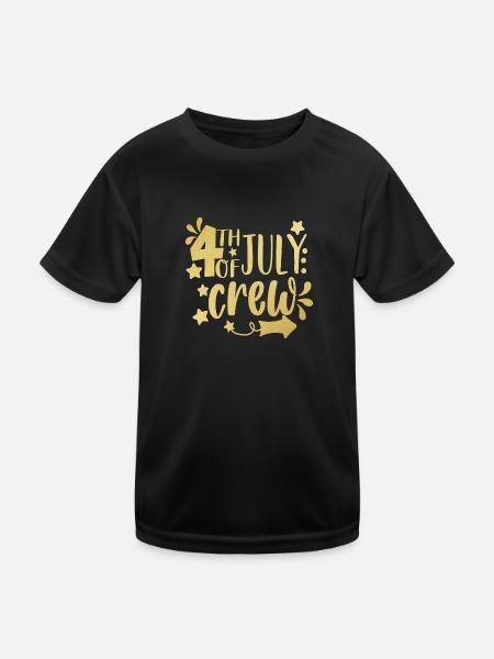 Besatzung vom 4. Juli - Kinder Funktions-T-Shirt - Schwarz - Vorne