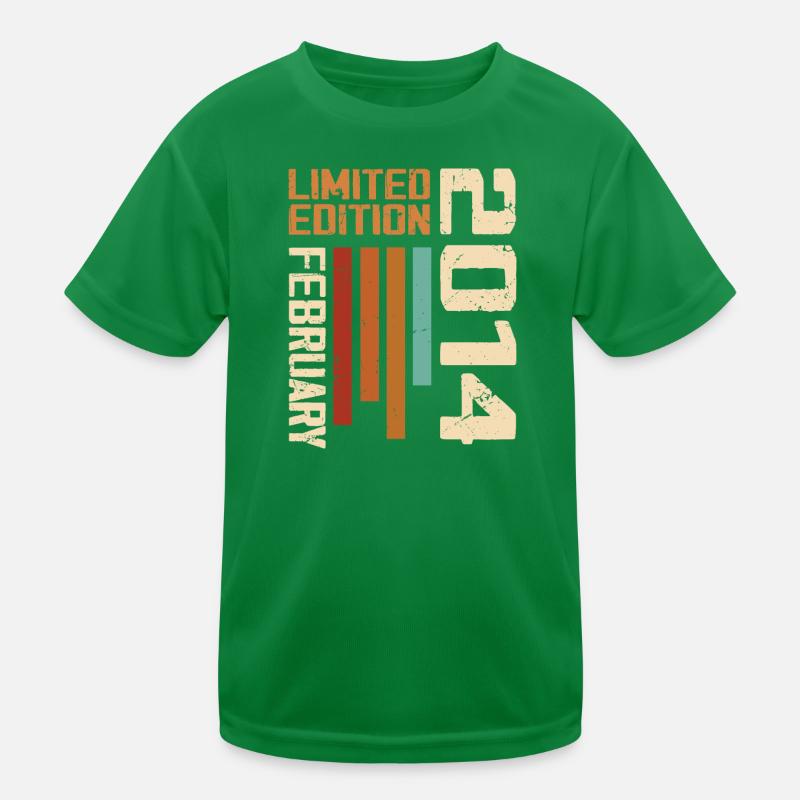 Née en Février 2014 Rétro 2014 Anniversaire T-shirt sport Enfant