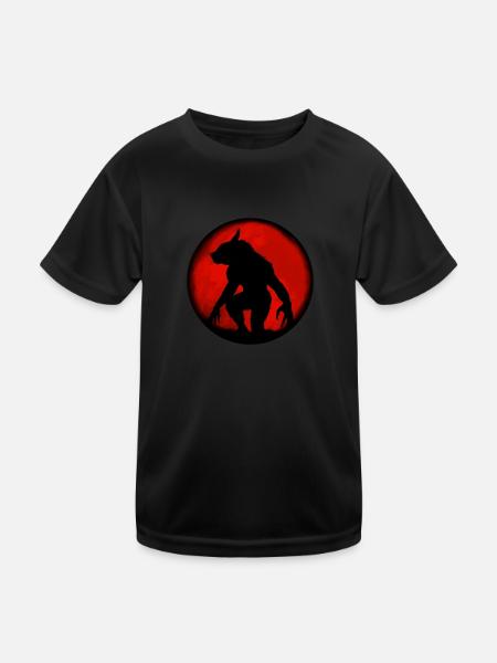 Fenri's Werewolf - Kids Functional T-Shirt - black - Front