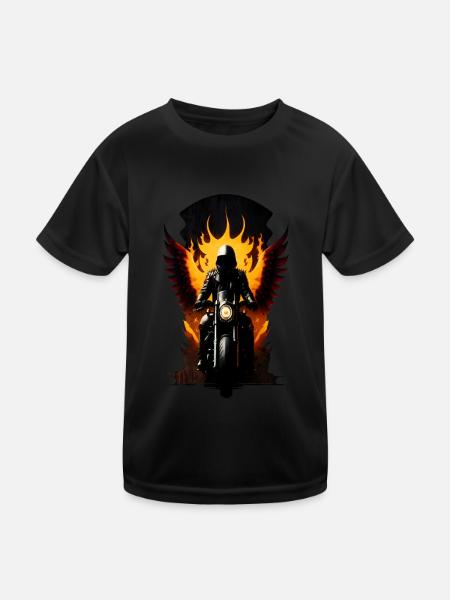 Ghost driver - Kids Functional T-Shirt - black - Front