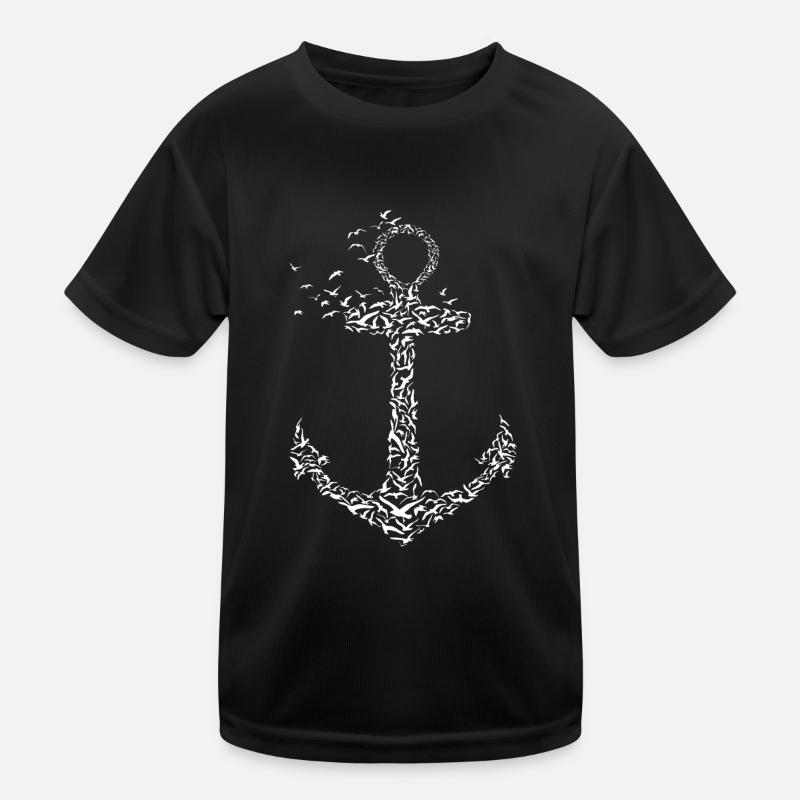 Möwen Anker Meer Norddeutschland Kinder Funktions-T-Shirt