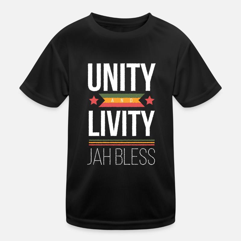 Rastafari Reggae Musik Jah Bless Unity Rasta Shirt Kinder Funktions-T-Shirt