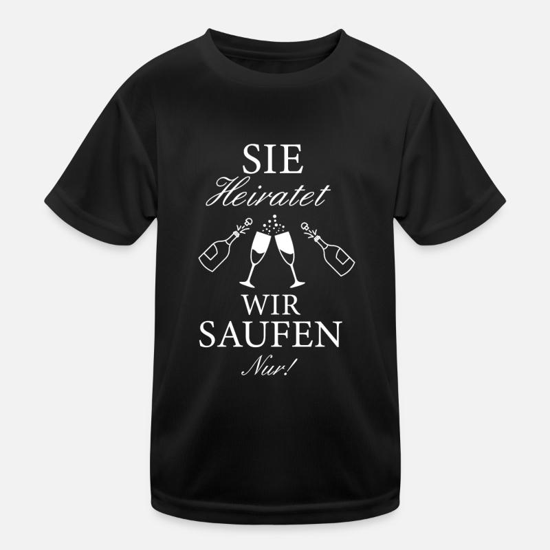 Sie heiratet Geschenk Hochzeit Ehe Braut Kinder Funktions-T-Shirt