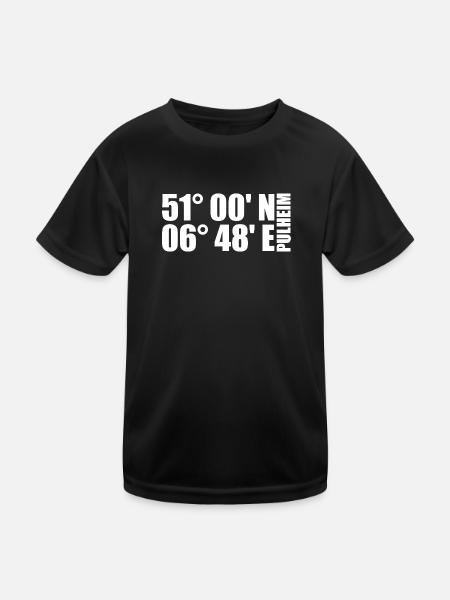 Coordonnées de Pulheim - T-shirt sport Enfant - noir - Devant