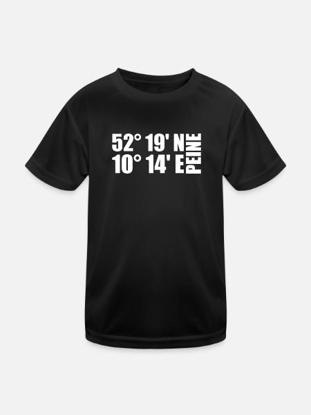 Coordonnées de Peine - T-shirt sport Enfant - noir - Devant