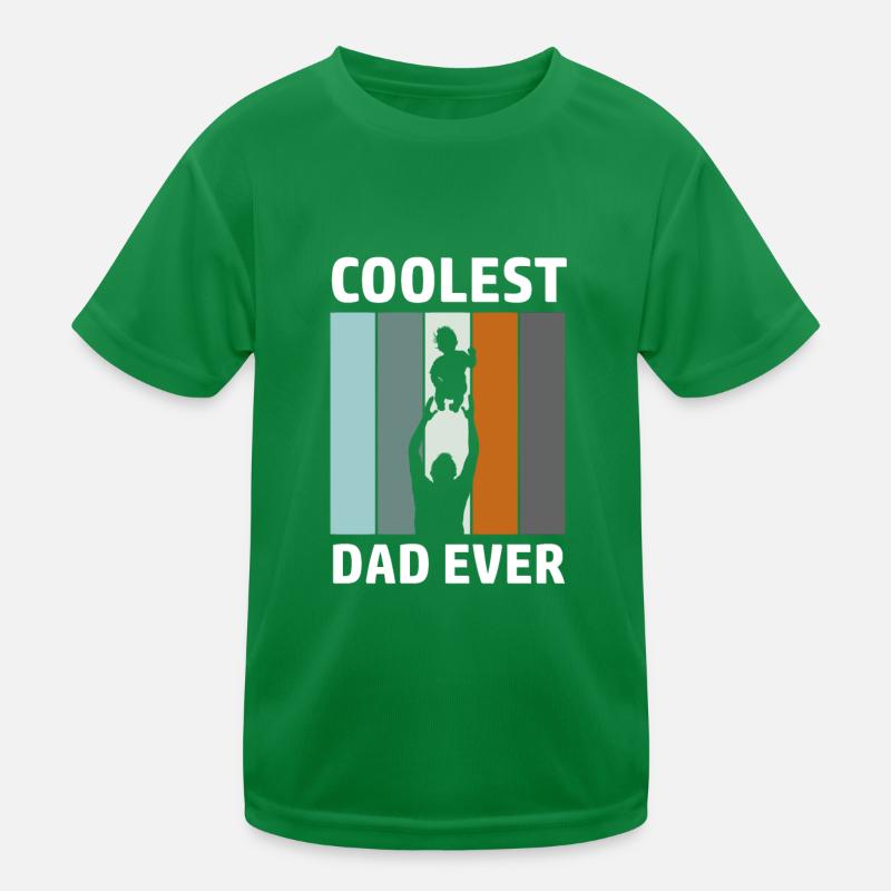 Coolest Dad Ever Papa Bester Vater Kinder Funktions-T-Shirt