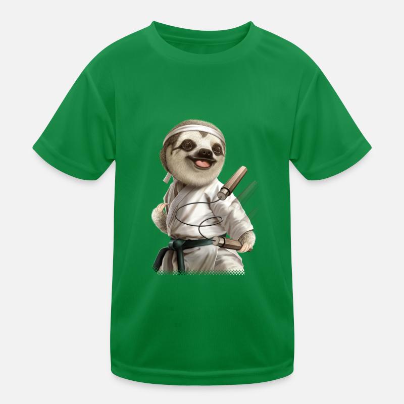 KARATE SLOTH2 copy Kids Functional T-Shirt
