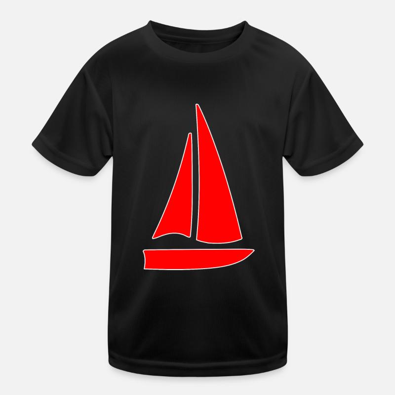 Segelschiff, Segelboot, Kinder Funktions-T-Shirt