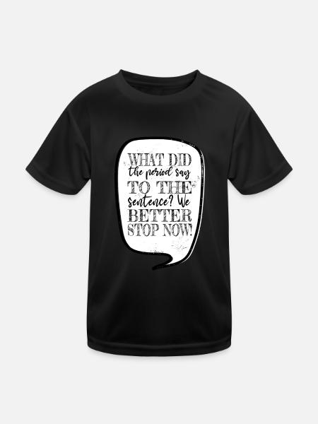 write geek gift idea literature funny quote cups - Kids Functional T-Shirt - black - Front