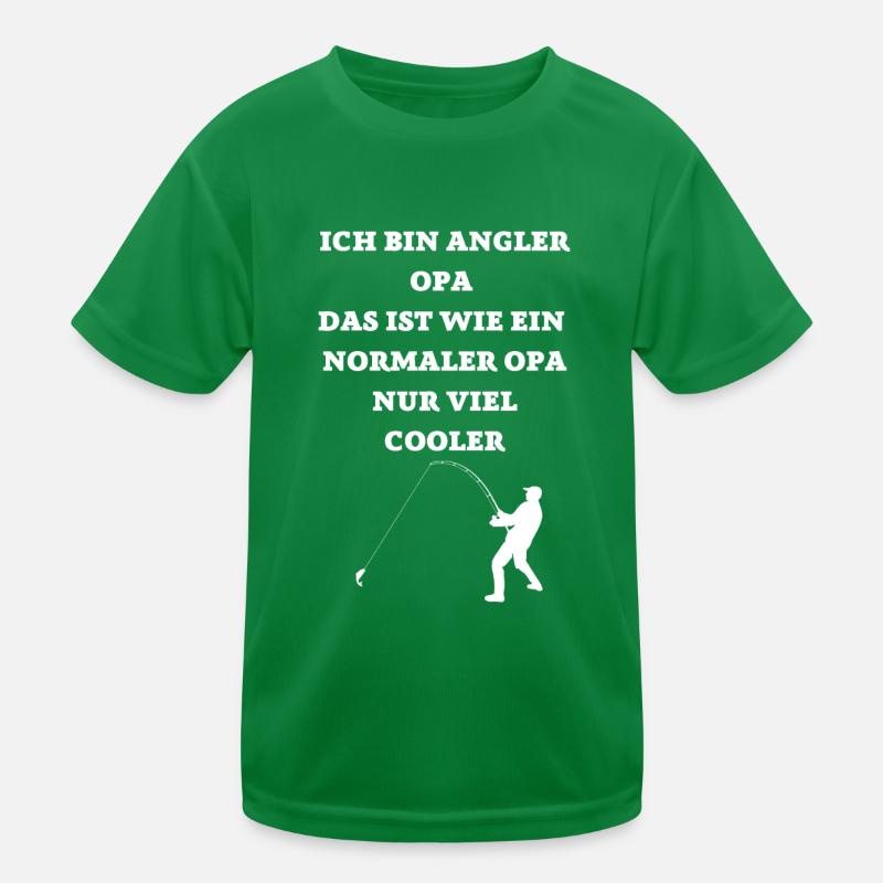 ICH BIN EIN COOLER ANGLER OPA Kinder Funktions-T-Shirt
