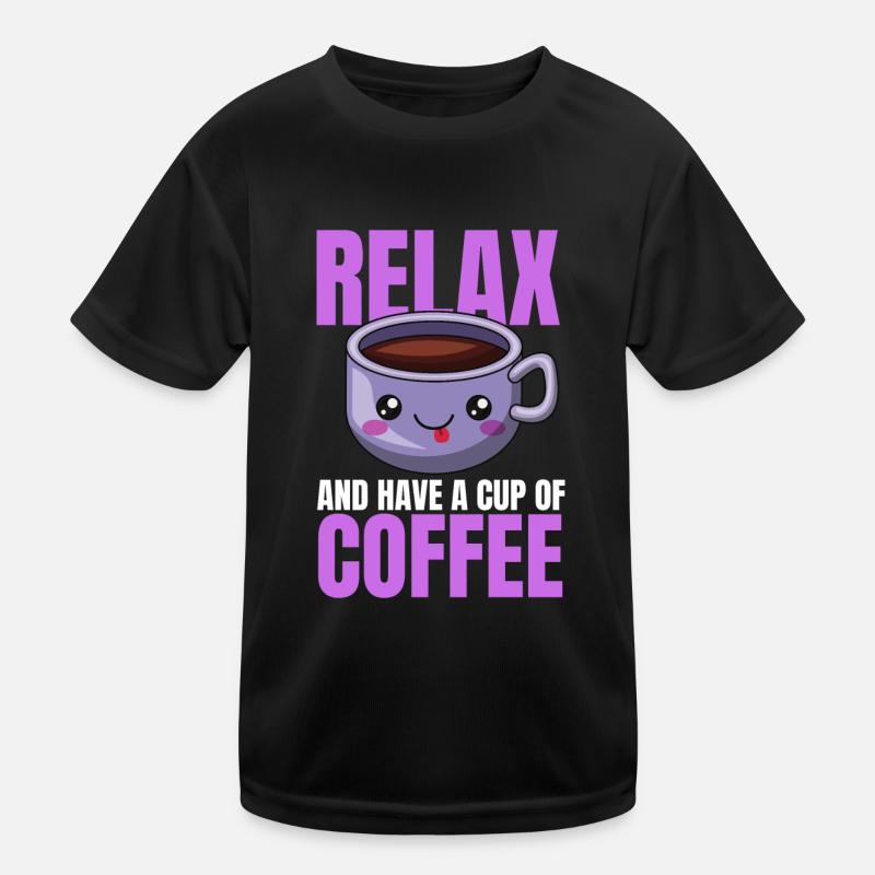 Conception de café de relaxation T-shirt sport Enfant