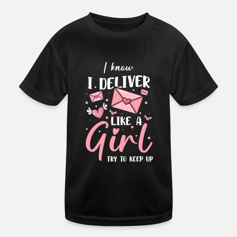 Postman Deliverer Letters Parcel Carrier Kids Functional T-Shirt