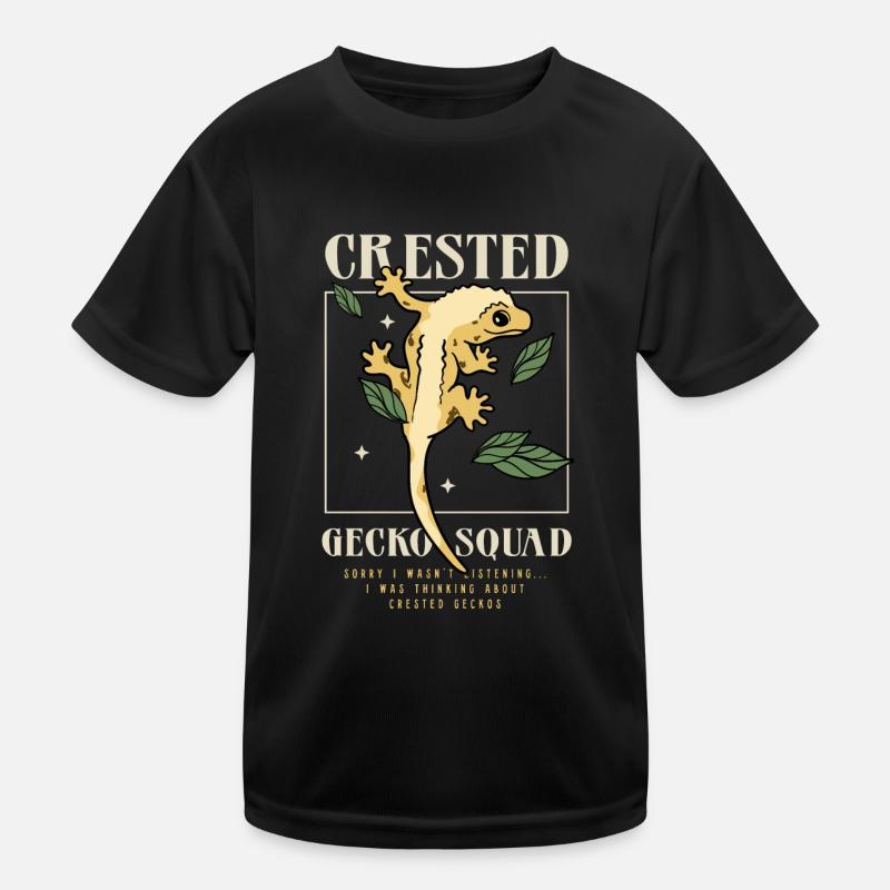 Crested Geckos Cute Lizard Tropic Animal Reptiles Kids Functional T-Shirt
