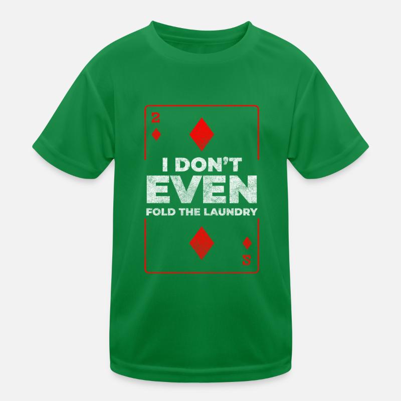 Card Game Gambling Blackjack All In Kids Functional T-Shirt