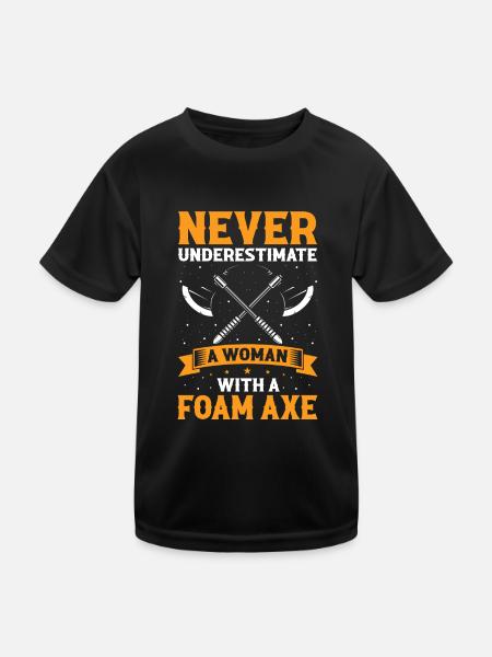 Schwertkampf für Live-Action-Rollenspiele und Larp - Kinder Funktions-T-Shirt - Schwarz - Vorne