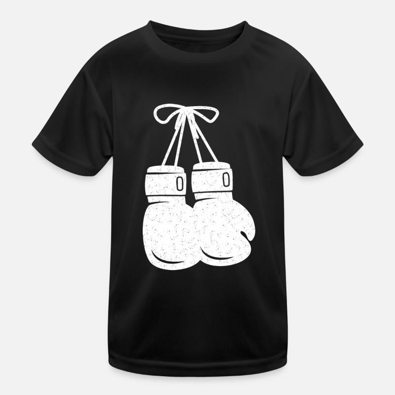 Boxhandschuhe weiß Kinder Funktions-T-Shirt