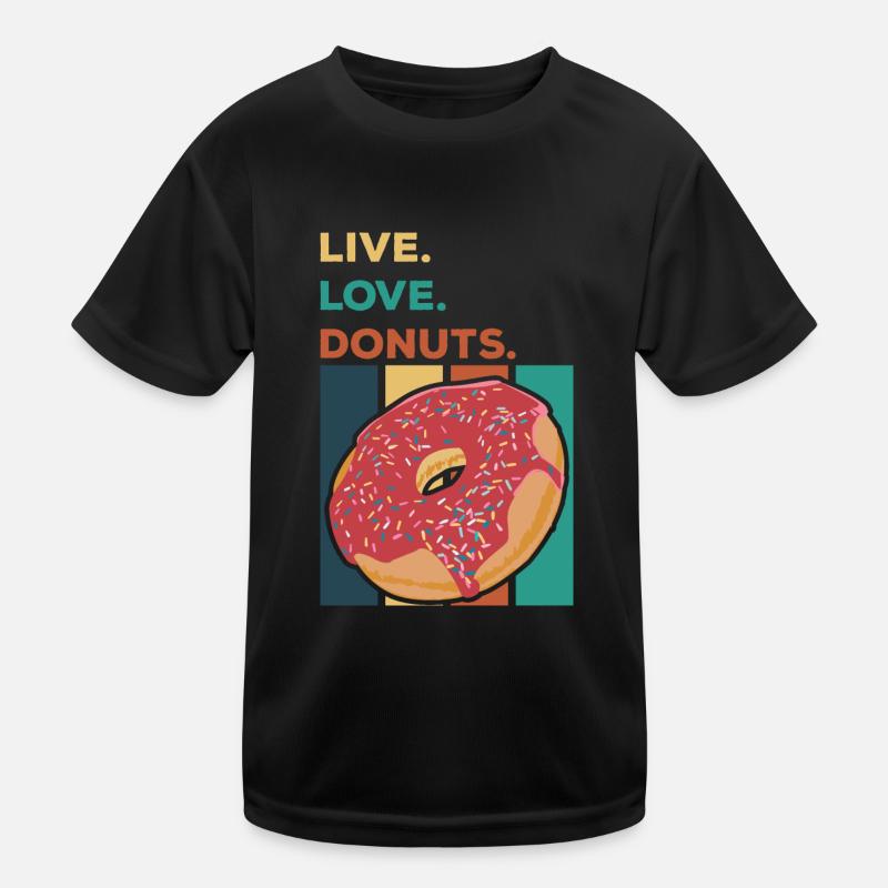 Leben. Liebe. Donuts Kinder Funktions-T-Shirt