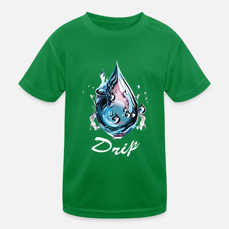 Chrome Water Drop Kids Functional T-Shirt