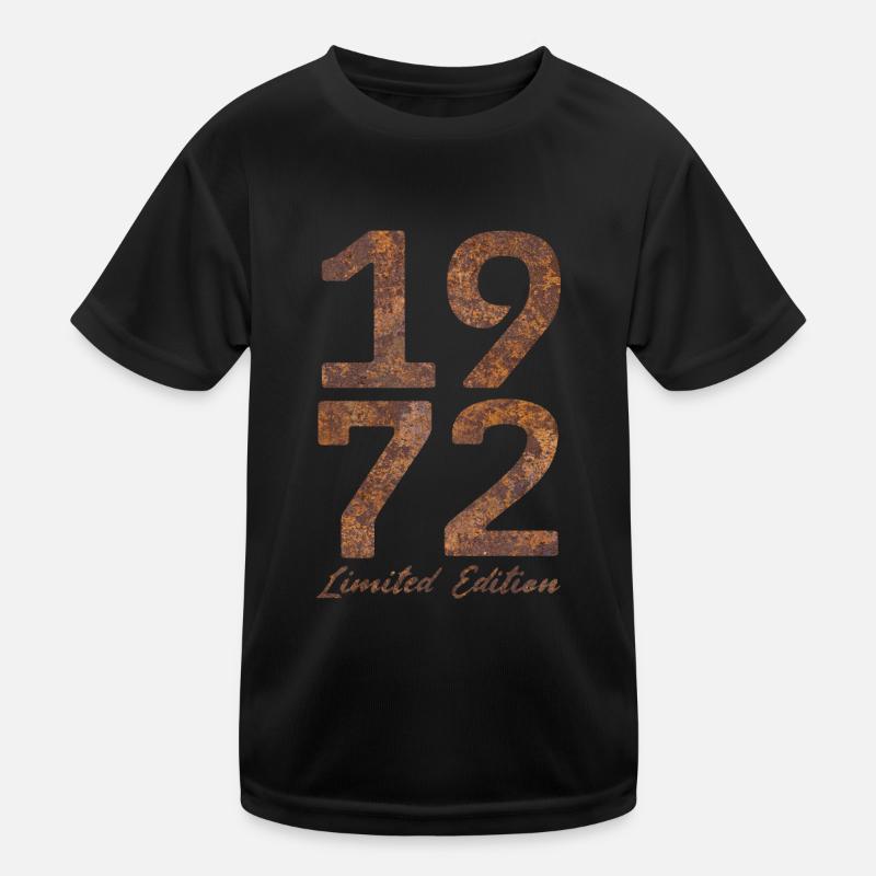 "Vintage 1972: Limited Edition in Rust Look" Kids Functional T-Shirt