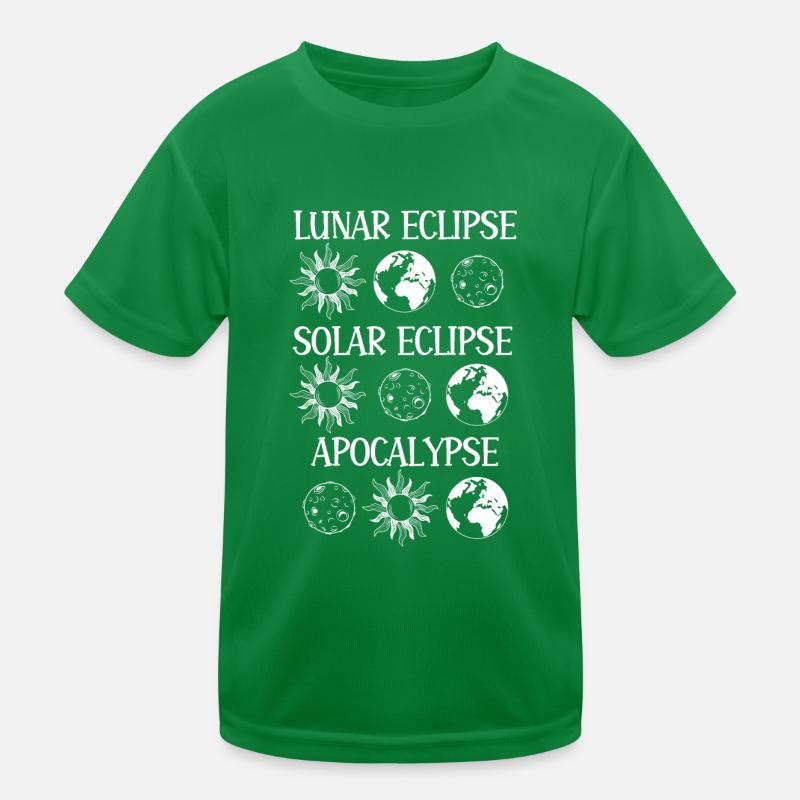 Lunar Eclipse Solar Eclipse Apocalypse Kids Functional T-Shirt