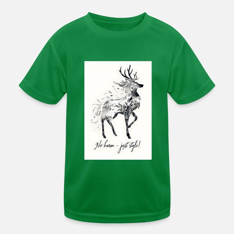 Hirsch Tier Spruch Geschenk Kinder Funktions-T-Shirt