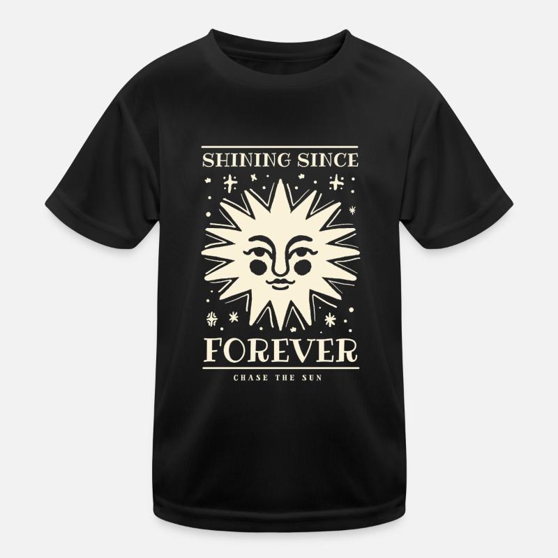 Shining since forever - Sonne - Sonnenschein Kinder Funktions-T-Shirt
