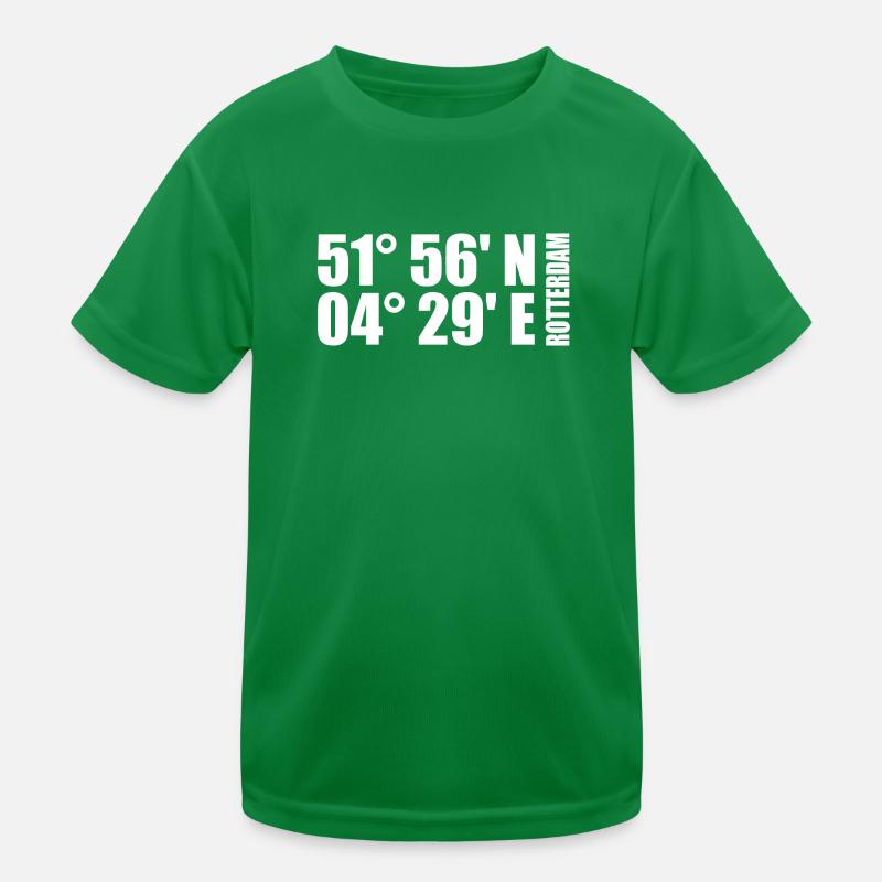 Rotterdam coordinates Kids Functional T-Shirt