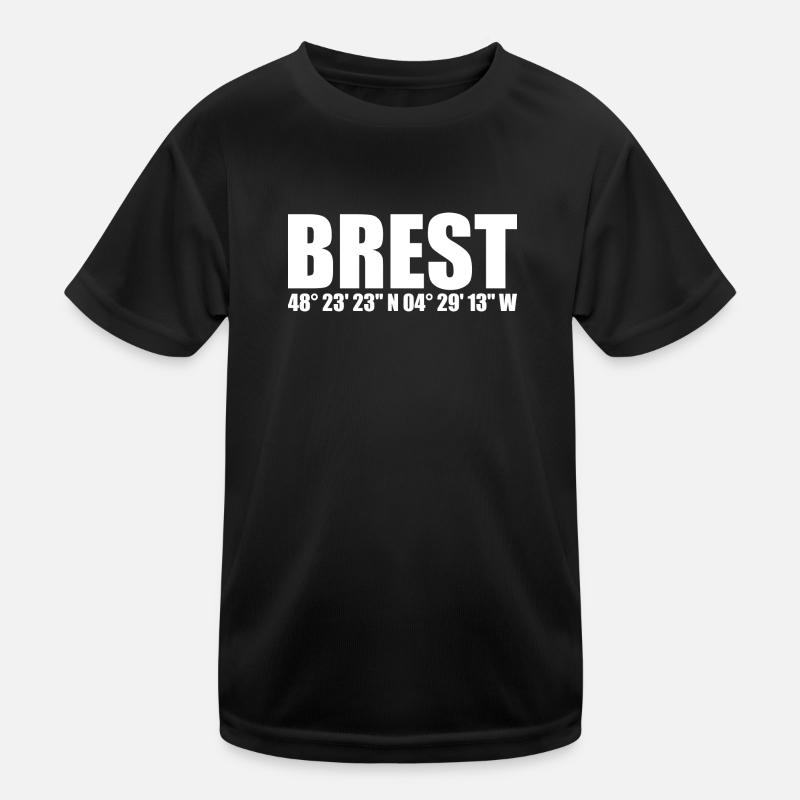Brest Koordinaten Kinder Funktions-T-Shirt