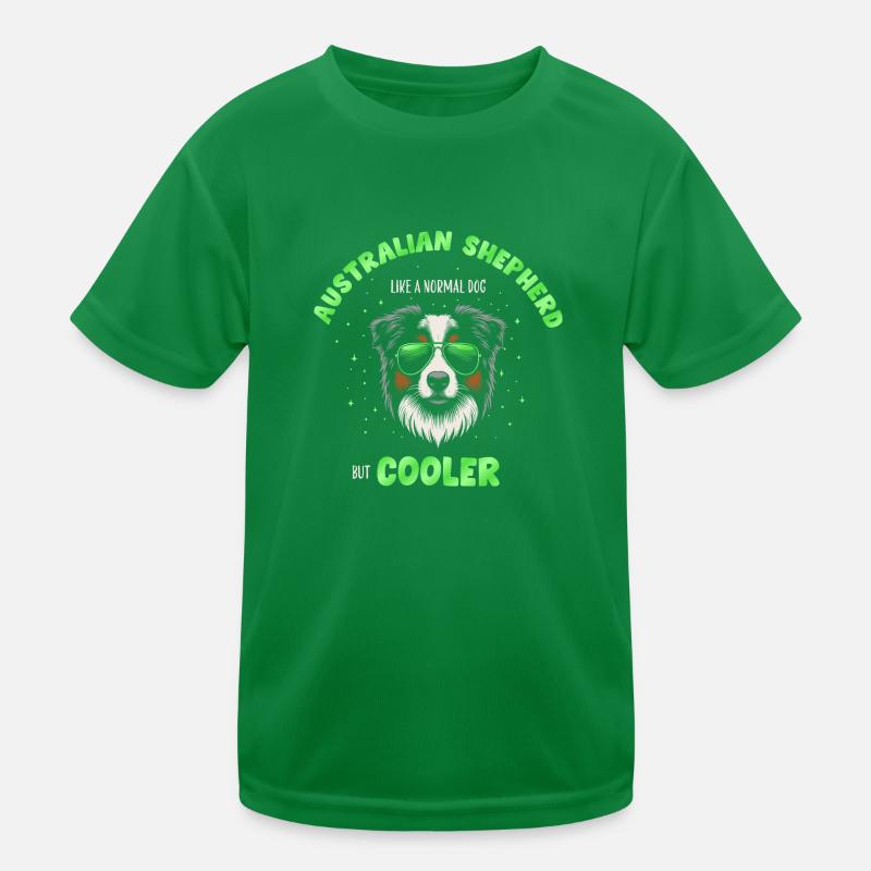 Aussie - comme un chien normal mais vert plus frais T-shirt sport Enfant