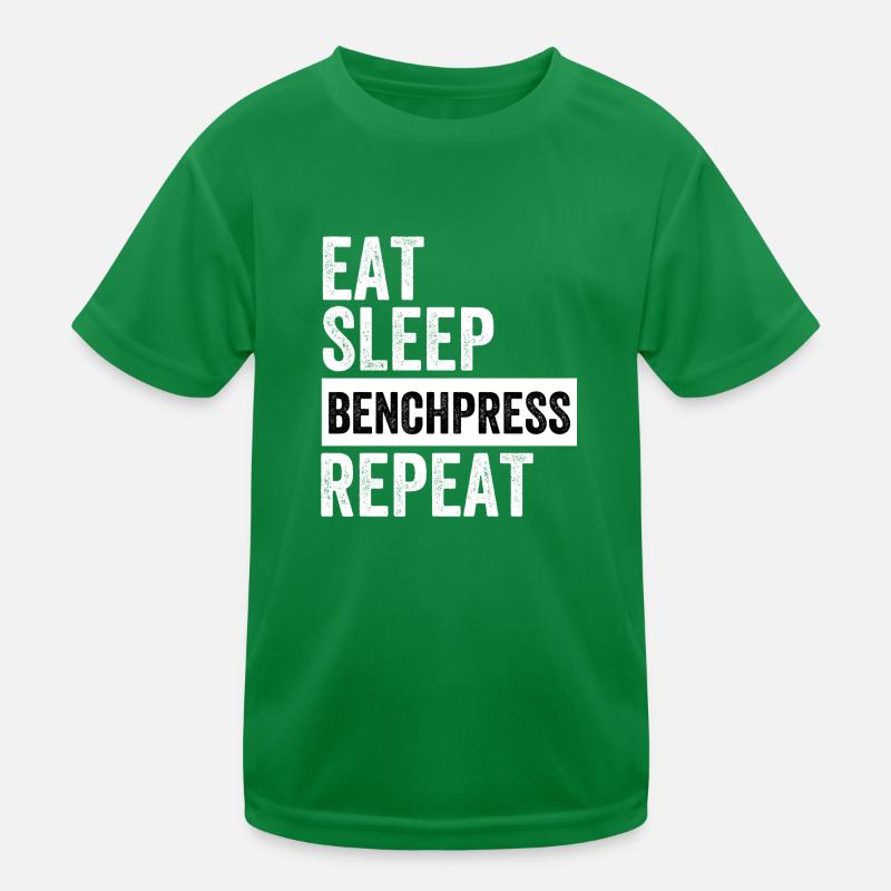 Répétition du développé couché Eat Sleep T-shirt sport Enfant