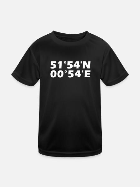 Coordonnées de Colchester - T-shirt sport Enfant - noir - Devant