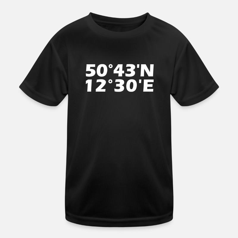 Zwickau Koordinaten Kinder Funktions-T-Shirt
