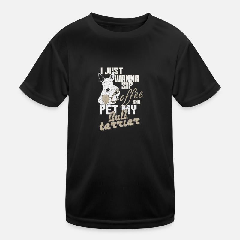 Kaffee Hund Kinder Funktions-T-Shirt