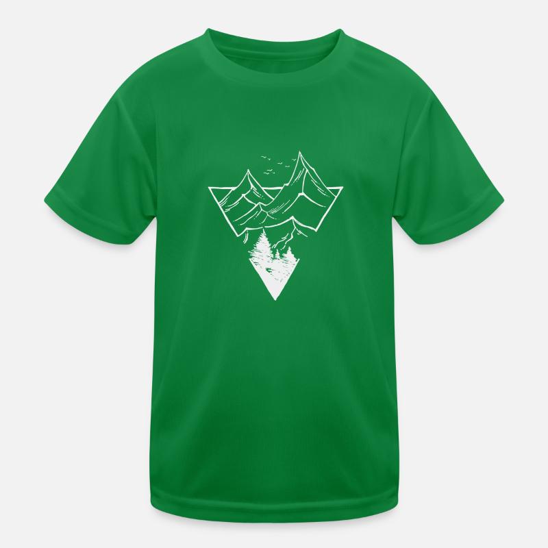 Triangle, Mountains & Forest Kids Functional T-Shirt