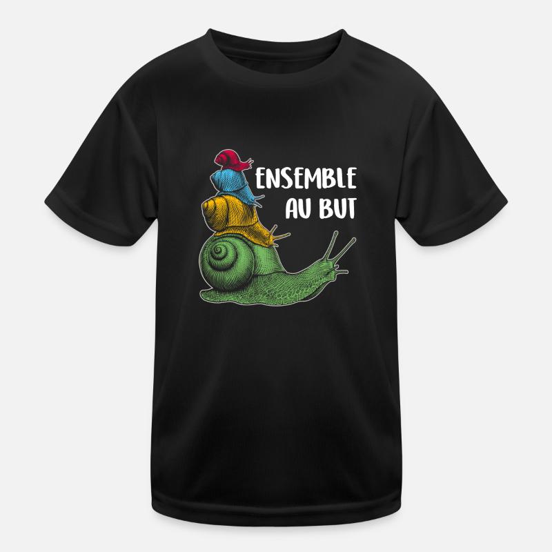 ensemble vers le but quatre escargots et proverbe T-shirt sport Enfant
