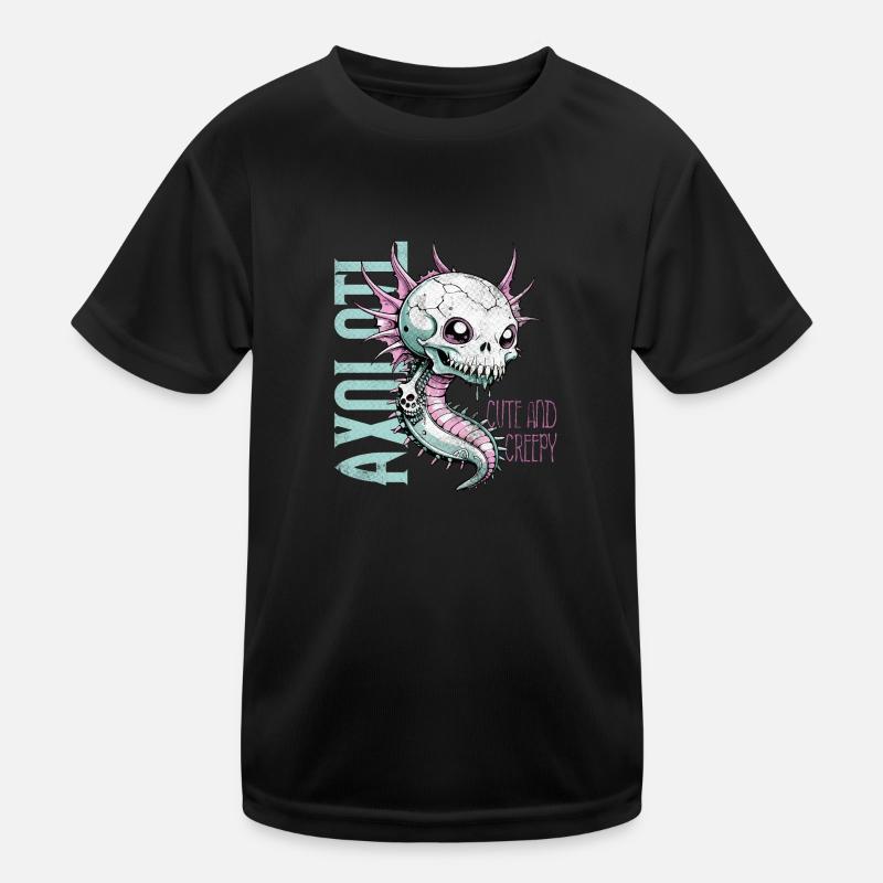 Axolotl Skull // Skull Tail Lurch FS0204 Kids Functional T-Shirt