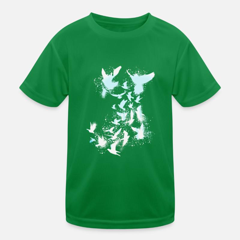 pigeons,pigeons,oiseaux,essaim d’oiseau,blanc,graffiti T-shirt sport Enfant