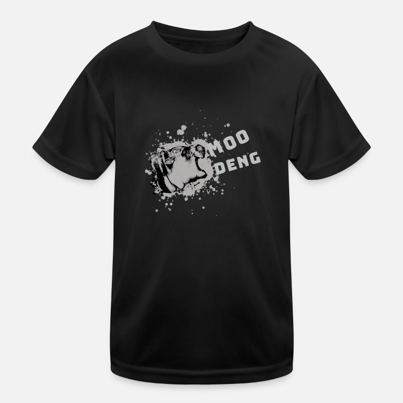 Moo Deng, Nilpferd, illustration, hippo - Kinder Funktions-T-Shirt - Schwarz