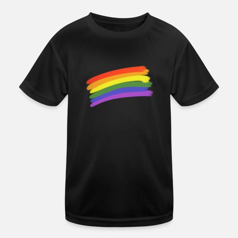 LGBTQ - Kinder Funktions-T-Shirt - Schwarz