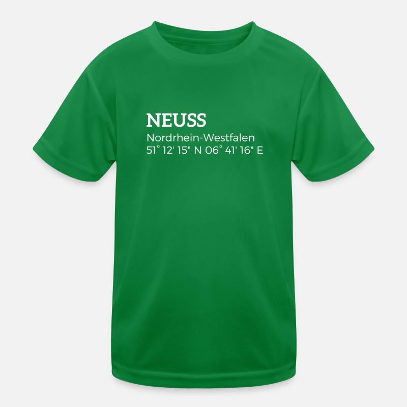 Neuss, North Rhine-Westphalia coordinates Kids Functional T-Shirt