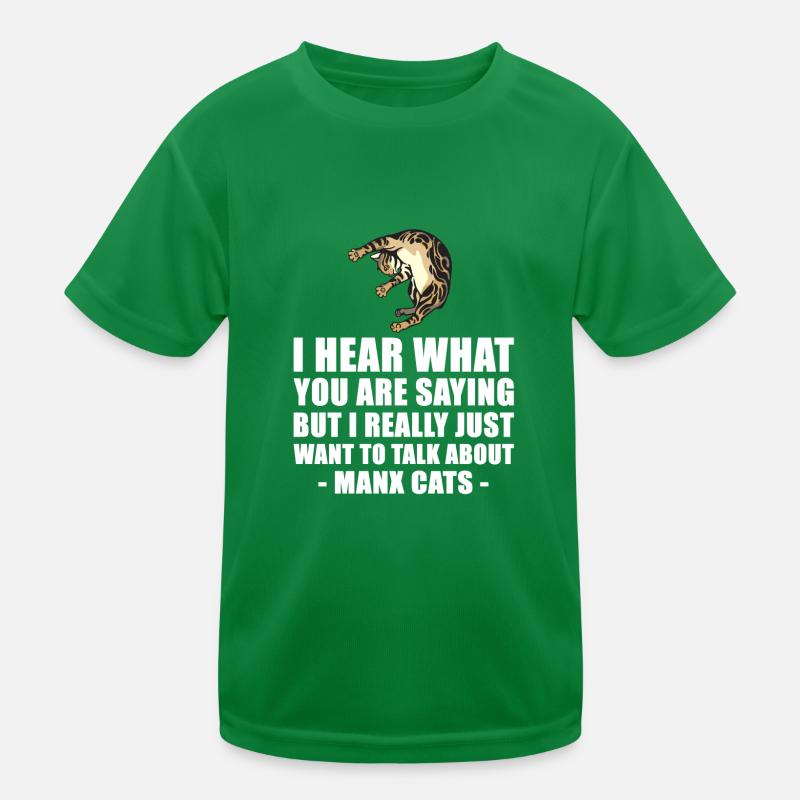 Manx-Katze Spaß-Geschenk Kinder Funktions-T-Shirt