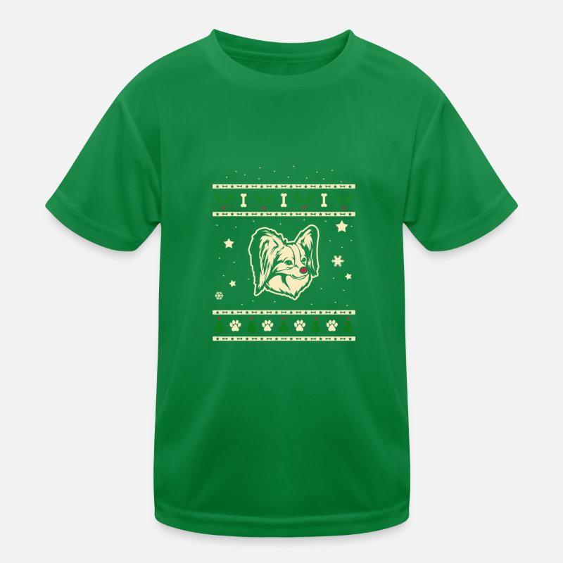 Papillon Christmas Gift Kids Functional T-Shirt