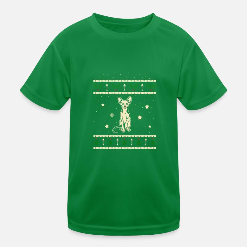 Sphynx Weihnachtsgeschenk Kinder Funktions-T-Shirt
