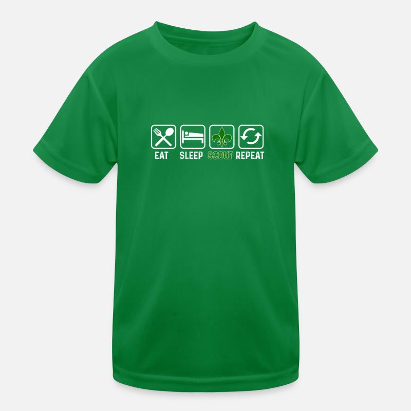 Mangez le sommeil Répéter Scout T-shirt sport Enfant