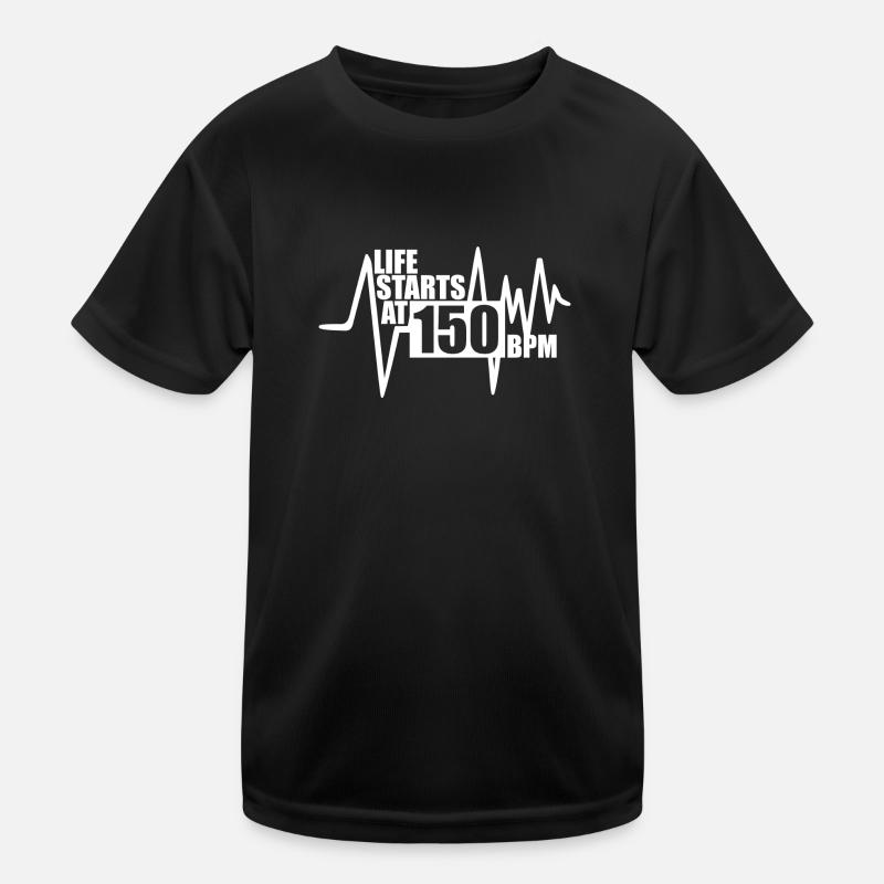 Life starts at 150 BPM Kids Functional T-Shirt