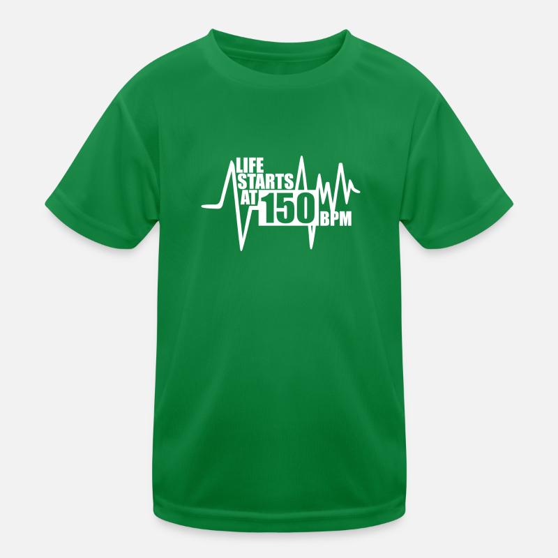 Das Leben beginnt bei 150 BPM Kinder Funktions-T-Shirt